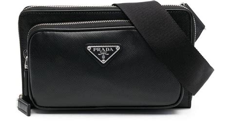 prada milano tas heren zwart goud|Men's Bags .